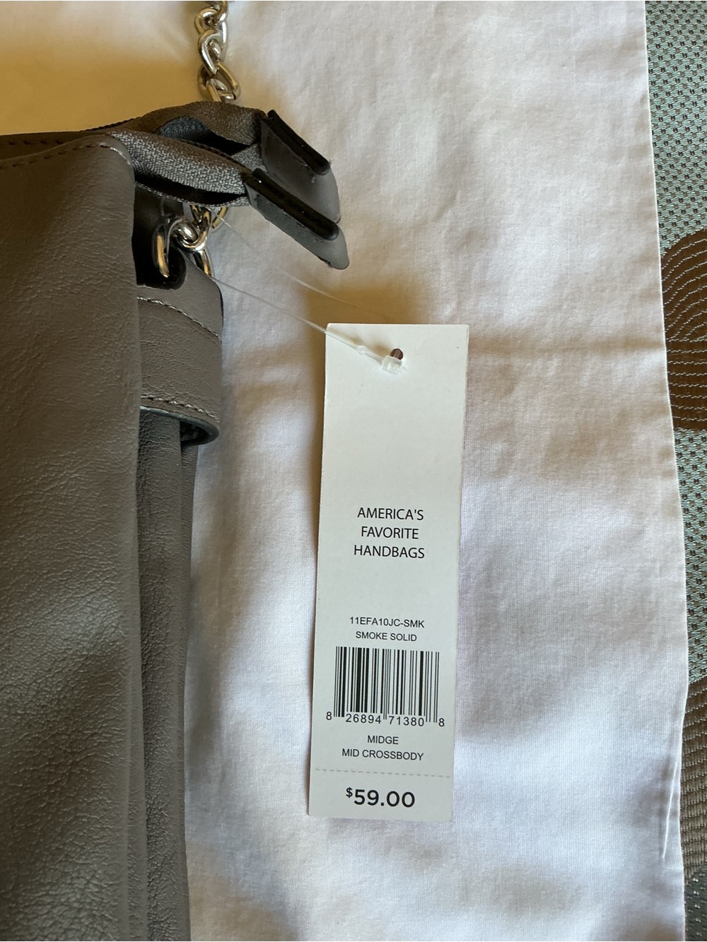 Rosetti Gray Crossbody with Silver Hardware - Picture 10 of 11